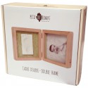 CADRE DOUBLE POUR EMPREINTES ET PHOTO - OLIVE TREE - PETIT ARTICHAUT