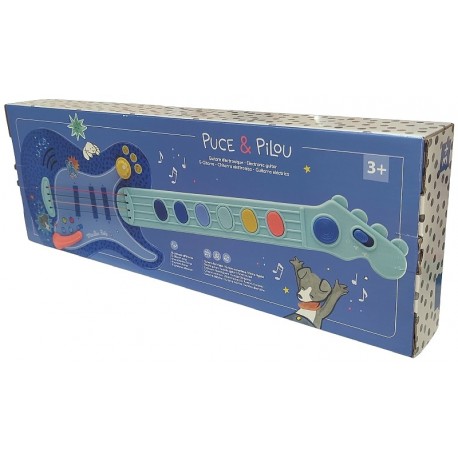 GUITARE ÉLECTRONIQUE - DÈS 3 ANS - PUCE ET PILOU MOULIN ROTY-3575676840979-Lilojouets-Questembert-Muzillac-Morbihan