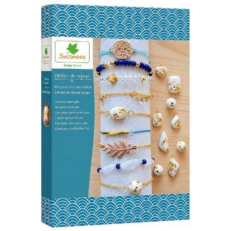 KIT CRÉATIF BIJOUX CIMENTS ET MULTIRANGS A CRÉER - DÈS 14 ANS - SYCOMORE-3517130010863-Lilojouets-Questembert-Muzillac-Morbihan