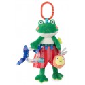 PELUCHE D'ACTIVITÉS GRENOUILLE RENATO 20CM - MARE AUX GRENOUILLES MOULIN ROTY