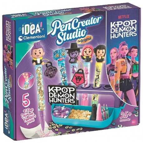 COFFRET CRAYONS PEN CREATOR STUDIO - DÈS 6 ANS - K-POP DEMON HUNTERS CLEMENTONI-8005125184767-Lilojouets-Questembert-Muzillac-Mo