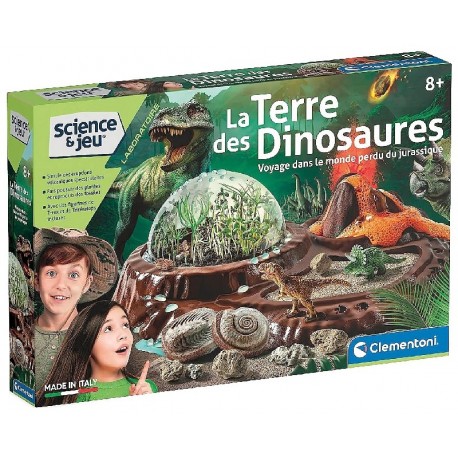 COFFRET TERRE DES DINOSAURES TERRARIUM ET FIGURINES - SCIENCE ET JEU LABORATOIRE-8005125527496-Lilojouets-Questembert-Muzillac-M