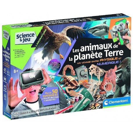 MAXI COFFRET LES ANIMAUX DE LA PLANÈTE TERRE PHYSIQUE - SCIENCE&JEU - CLEMENTONI-8005125528530-Lilojouets-Questembert-Muzillac-M