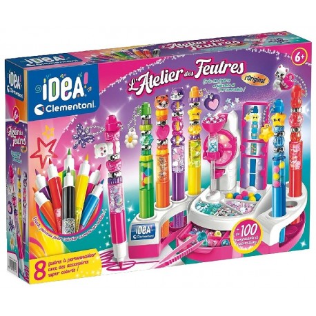MAXI COFFRET ATELIER DES FEUTRES - DÈS 6 ANS - IDEA CLEMENTONI-8005125530243-Lilojouets-Questembert-Muzillac-Morbihan