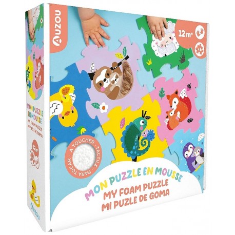 COFFRET MON PUZZLE EN MOUSSE A TOUCHER - 6 PIÈCES 20X20CM DÈS 12 MOIS-9791039563109-Lilojouets-Questembert-Muzillac-Morbihan