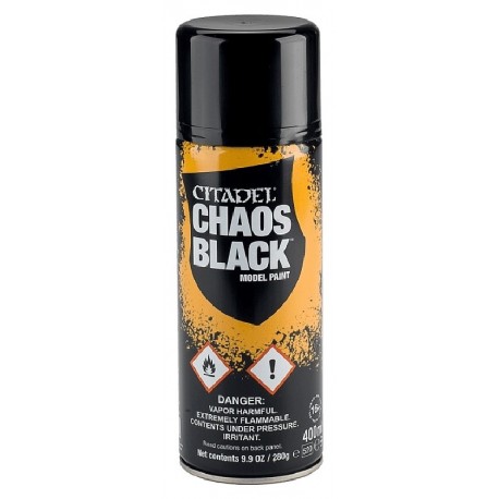 BOMBE AÉROSOL CHAOS BLACK SPRAY 400ML - CITADEL-5011921175291-Lilojouets-Questembert-Muzillac-Morbihan