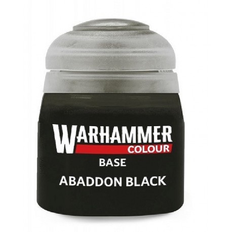 PEINTURE ABADDON BLACK NOIR BASE POT 12ML - WARHAMMER COLOUR-5011921196371-Lilojouets-Questembert-Muzillac-Morbihan