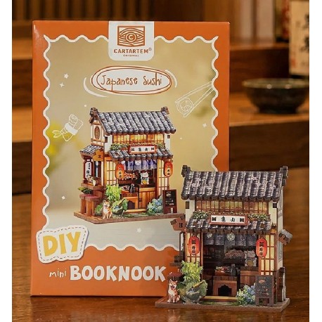 MINI BOOKNOOK MAGASIN JAPONAIS DE SUSHIS - MAQUETTE CARTATEM-4262535391268-Lilojouets-Questembert-Muzillac-Morbihan