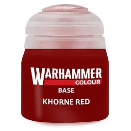 PEINTURE KHORNE RED BASE POT 12ML - WARHAMMER COLOUR-5011921196166-Lilojouets-Questembert-Muzillac-Morbihan
