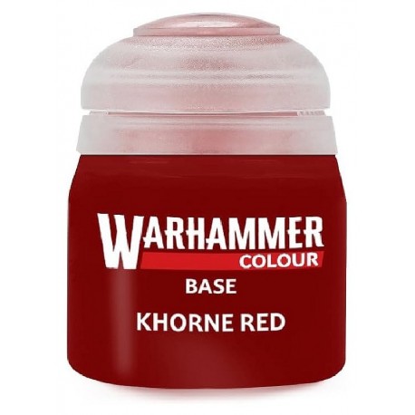 PEINTURE KHORNE RED BASE POT 12ML - WARHAMMER COLOUR-5011921196166-Lilojouets-Questembert-Muzillac-Morbihan