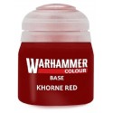 PEINTURE KHORNE RED BASE POT 12ML - WARHAMMER COLOUR