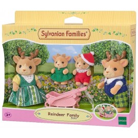 FAMILLE RENNE 4 FIGURINES AVEC LUGE - SYLVANIAN FAMILIES-5054131056929-Lilojouets-Questembert-Muzillac-Morbihan