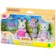 Pack 4 figurines princesses robes a fleurs et accessoires - sylvanian families-5054131058091-lilojouets-questembert-muzillac-mor