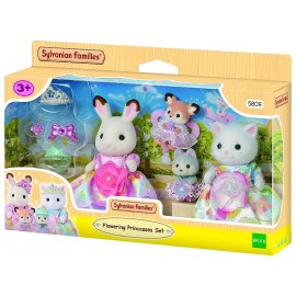 PACK 4 FIGURINES PRINCESSES ROBES A FLEURS ET ACCESSOIRES - SYLVANIAN FAMILIES-5054131058091-Lilojouets-Questembert-Muzillac-Mor