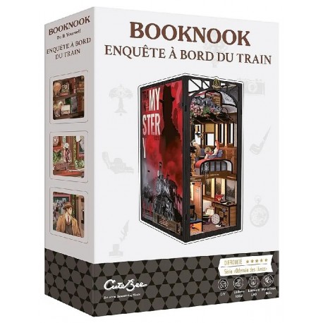 BOOKNOOK ENQUÊTE A BORD DU TRAIN - MAQUETTE 338 PIÈCES AVEC LED - CUTEBEE-3770033532614-Lilojouets-Questembert-Muzillac-Morbihan