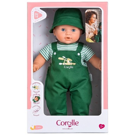 POUPON ELIOTT 36CM SALOPETTE VERTE CROCODILE - DÈS 2 ANS - COROLLE-4062013130545-Lilojouets-Questembert-Muzillac-Morbihan