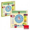 GRANDE HORLOGE CALENDRIER EN BOIS 40X40CM