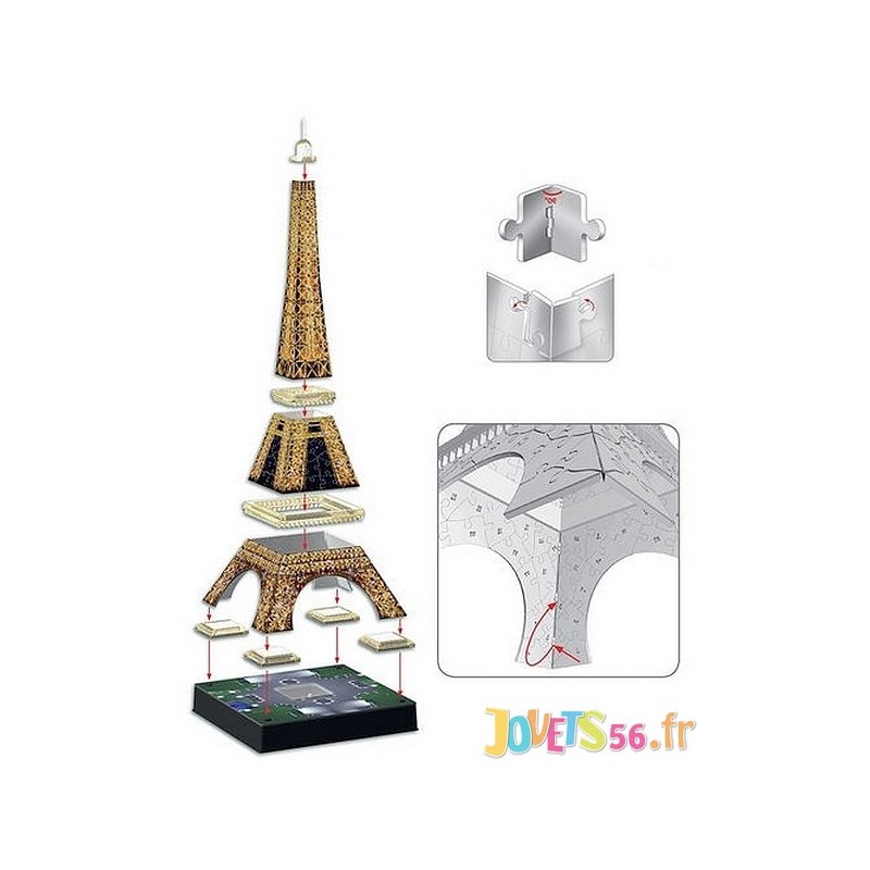 puzzle 3d tour eiffel night edition