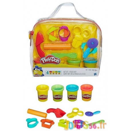 Starter pack play doh valisette 4 pots et acc. premier kit pate a modeler jouets56