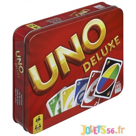 UNO DE LUXE BOITE METAL - Jouets56.fr - Magasins Jouets SAJOU du Morbihan en Bretagne