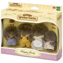 FAMILLE HERISSON 4 FIGURINES SYLVANIAN FAMILIES