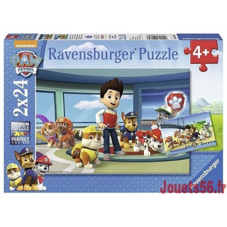 PUZZLE PAW PATROL 2X24 PCES-jouets-sajou-56