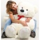 Peluche ours beige 100cm - jouets56.fr - magasins jouets sajou du morbihan en bretagne