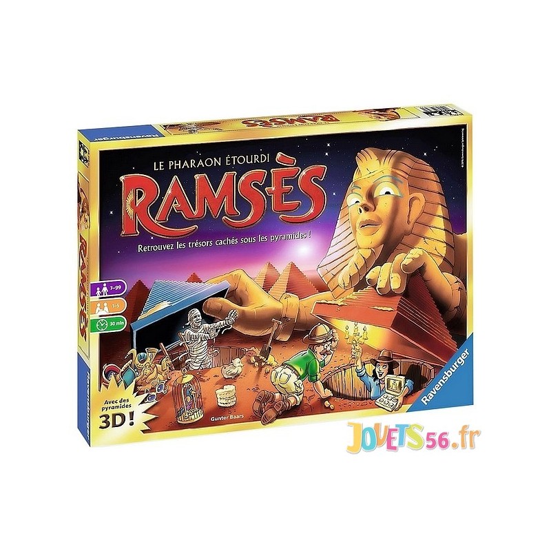Jeu de société Ramsès Le Pharaon étourdi / Ravensburger 7 ans+ De 1 à 5  joueurs