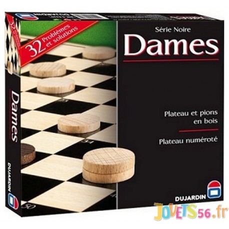 JEU DAMES PLATEAU SERIE NOIRE - Jouets56.fr - Magasins Jouets SAJOU du Morbihan en Bretagne