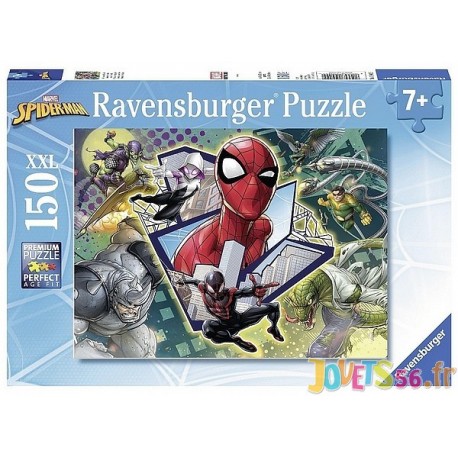 PUZZLE SPIDERMAN AMIS ET ENNEMIS 150 PCES - Jouets56.fr - Magasins Jouets SAJOU du Morbihan en Bretagne