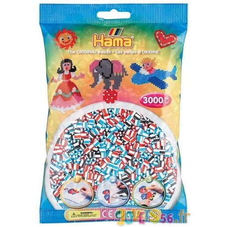 SACHET 3000 PERLES HAMA BICOLORES 1 - Jouets56.fr - Magasins Jouets SAJOU du Morbihan en Bretagne