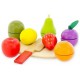 Les fruits a decouper 9 pieces bois - jouets56.fr - magasins jouets sajou du morbihan en bretagne