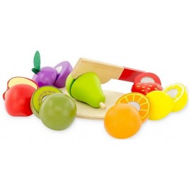 LES FRUITS A DECOUPER 9 PIECES BOIS - Jouets56.fr - Magasins Jouets SAJOU du Morbihan en Bretagne