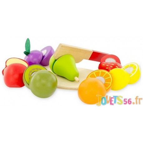 LES FRUITS A DECOUPER 9 PIECES BOIS - Jouets56.fr - Magasins Jouets SAJOU du Morbihan en Bretagne