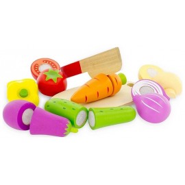 LES LEGUMES A DECOUPER 9 PIECES BOIS - Jouets56.fr - Magasins Jouets SAJOU du Morbihan en Bretagne