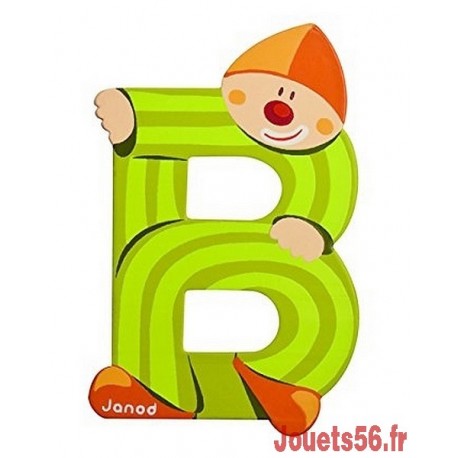 LETTRE B - CLOWN BOIS PEINT-jouets-sajou-56