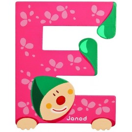 LETTRE E - CLOWN BOIS PEINT-jouets-sajou-56