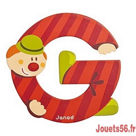 LETTRE G - CLOWN BOIS PEINT-jouets-sajou-56