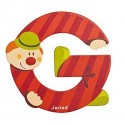 LETTRE G - CLOWN BOIS PEINT