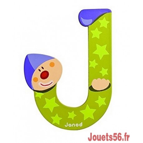 LETTRE J - CLOWN BOIS PEINT-jouets-sajou-56