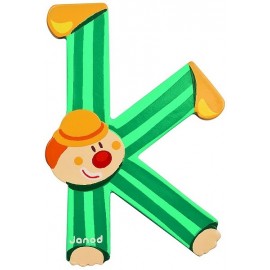 LETTRE K - CLOWN BOIS PEINT-jouets-sajou-56