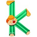 LETTRE K - CLOWN BOIS PEINT