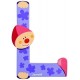 Lettre l - clown bois peint-jouets-sajou-56