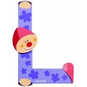 LETTRE L - CLOWN BOIS PEINT