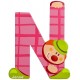 Lettre n - clown bois peint-jouets-sajou-56