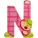 LETTRE N - CLOWN BOIS PEINT