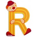 LETTRE R - CLOWN BOIS PEINT