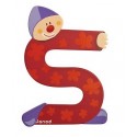 LETTRE S - CLOWN BOIS PEINT