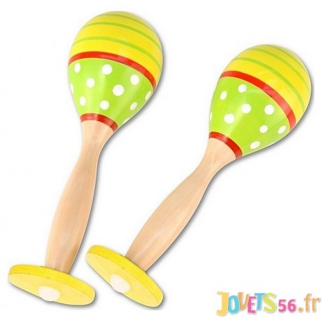 MARACAS EN BOIS - Jouets56.fr - Magasin Jeux et Jouets dans le Morbihan en Bretagne