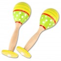 COFFRET 2 MARACAS EN BOIS ASST